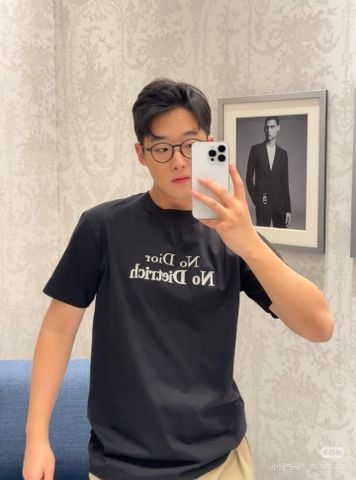ÁO THUN NAM NỮ DR THÊU CHỮ NO DIOR NO DIETRICH FORM RỘNG CAO CẤP