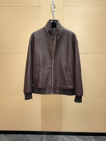 ÁO KHOÁC NAM BV* DA CỪU DỆT INTRECCIATO