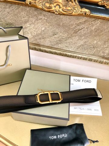 THẮT LƯNG NAM Tom* Ford* bản 3,8cm KHÓA OVAL VÀNG MỜ