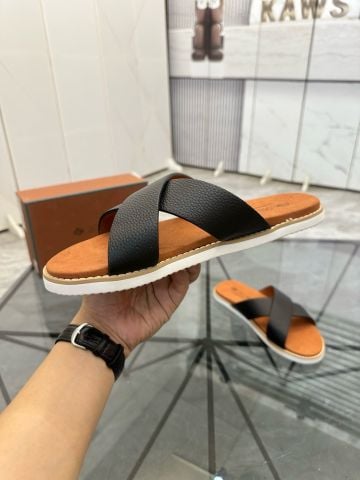 DÉP NAM L P QUAI CHÉO DA BÒ NHẬP KHẨU, PHOM SLIDE GỌN GÀNG