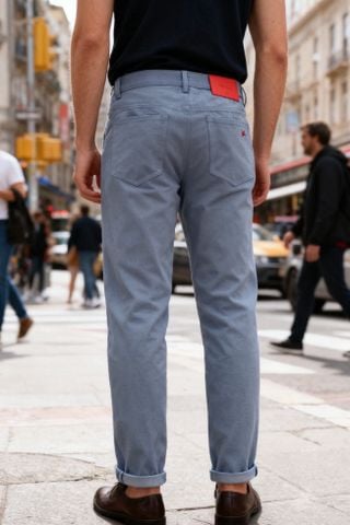 QUẦN DÀI NAM ISAIA PHOM SLIM TAPERED VẢI TWILL COTTON CO GIÃN
