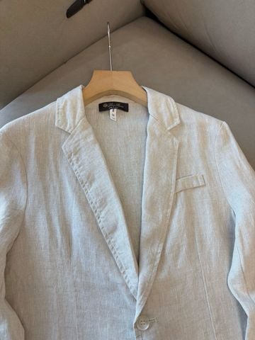 ÁO BLAZER NAM LP LINEN Ý CỔ BẺ HAI KHUY PHOM TINH GỌN PHONG THÁI QUÝ ÔNG