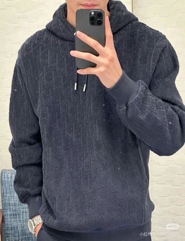 ÁO HOODIE NAM NỮ DIO* MONOGRAM DỆT NỔI CAO CẤP