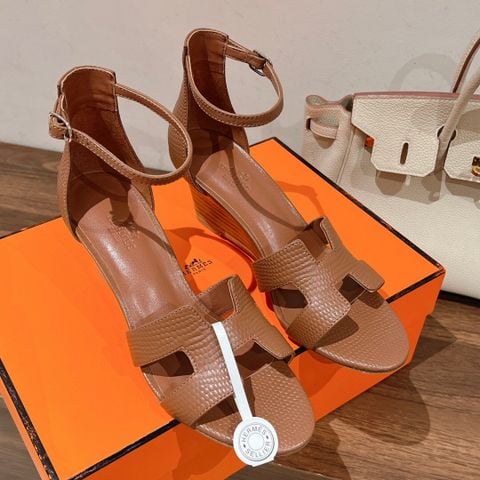 SANDAL WEDGE NỮ Herme*s H-CUT 7 CM | PHIÊN BẢN THẰN LẰN NÂNG CẤP