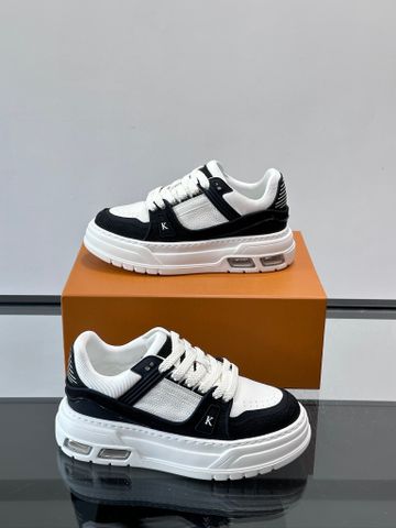 GIÀY SNEAKER NAM L V ĐẾ CAO BẢN LỚN DA BÊ NHẬP PHOM THỂ THAO CAO CẤP