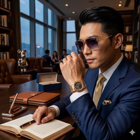 KÍNH MẮT NAM NỮ L V DÁNG VUÔNG PILOT GỌNG KIM LOẠI CẦU ĐÔI TRÒNG CHUYỂN SẮC
