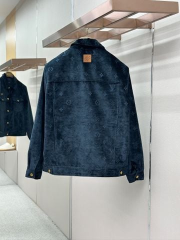 ÁO KHOÁC NAM L V PHOM TRUCKER NHUNG JACQUARD