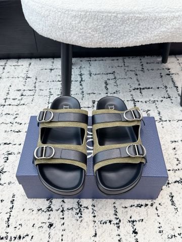 DÉP NAM D* AQUA SANDAL DA BÊ PHỐI DA LỘN BUCKLE KIM LOẠI ÊM CHÂN DỄ ĐI