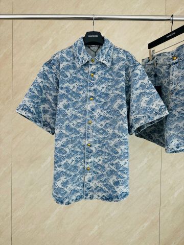ÁO KHOÁC DENIM UNISEX L V MONOGRAM DỆT JACQUARD FULL PRINT