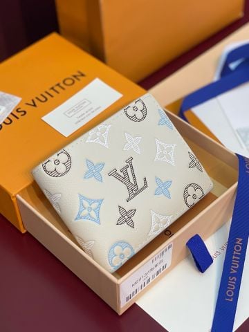 VÍ NAM LV* MULTIPLE WALLET MONOGRAM SHADOW DA BÊ IN DẬP NỔI 3 SẮC ĐỘ