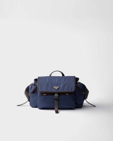 TÚI MESSENGER NAM PRD EXPLORE RE-NYLON PHOM ĐA TÚI NẮP GẬP DA PHỐI DÂY