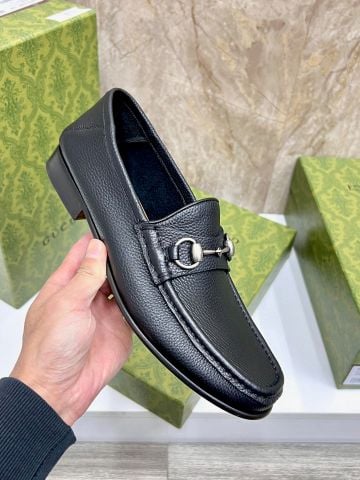 GIÀY NAM LOAFER GUCC* DA BÒ NÂU TỐI GIẢN THANH LỊCH