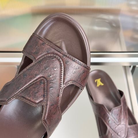 SANDAL NAM L V MIAMI DA DẬP VÂN ĐÀ ĐIỂU QUAI CHỮ H ĐẾ ÊM