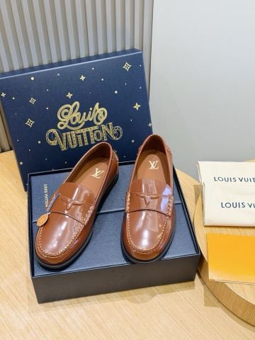 GIÀY LOAFER NAM L V CROISETTE PHOM PENNY CLASSIC DA BÊ WAXED