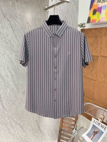 ÁO SƠ MI NAM GC HỌA TIẾT SỌC MONOGRAM DẬP CHÌM CHẤT LIỆU MÁT NHẸ PHOM GỌN