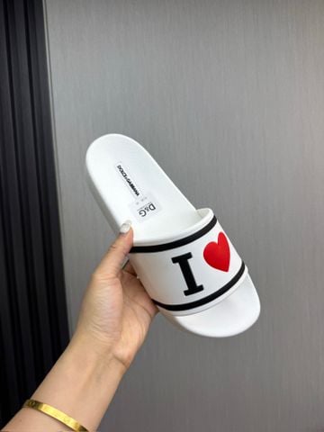 DÉP NAM DG DÁNG SLIDE LOGO NỔI PHỐI HEART ICON PHONG CÁCH TRẺ TRUNG