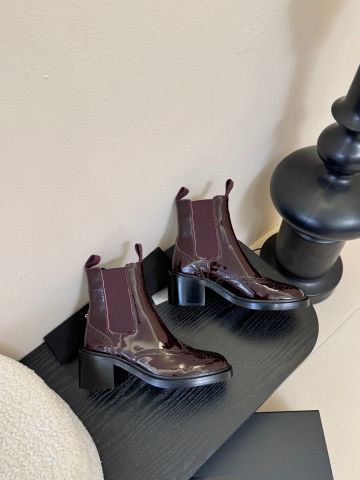 BOOT NỮ YSL*  CHELSEA DA BÓNG GÓT 6CM