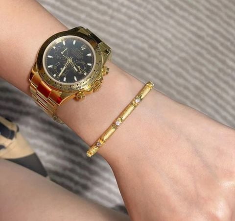 LẮC TAY NỮ TS* S925 PHỐI VÀNG 18K THIẾT KẾ ĐỘC LẬP