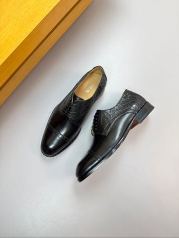 GIÀY ÂU NAM DR DERBY MŨI CAP TOE DẬP NỔI HỌA TIẾT OBLIQUE PHOM THANH LỊCH
