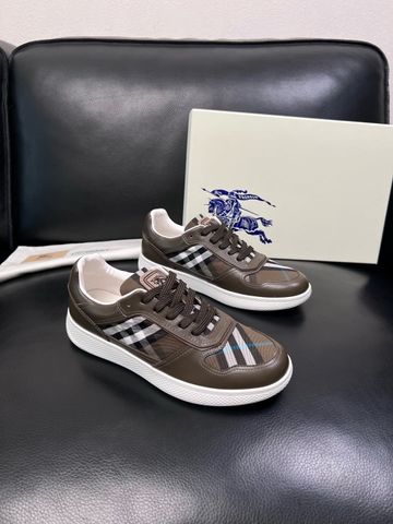 GIÀY SNEAKER NAM BB CHECK PHỐI DA BÒ Ý PHOM LOW-TOP CAO CẤP