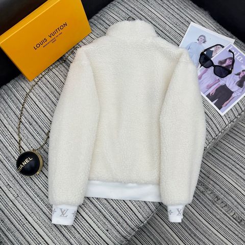 ÁO KHOÁC NAM NỮ LV* LÔNG CỪU SHEARLING CỔ ĐỨNG