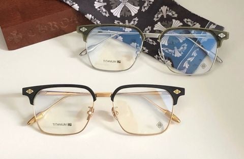KÍNH MẮT NAM C H PHOM BROWLINE VUÔNG – GỌNG TITANIUM HOÀN THIỆN IP