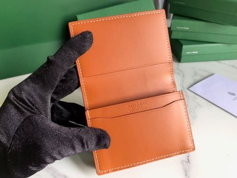 VÍ CARD HOLDER NAM NỮ GYD DÒNG GẬP MỎNG HỌA TIẾT CANVAS PHỦ BÓNG
