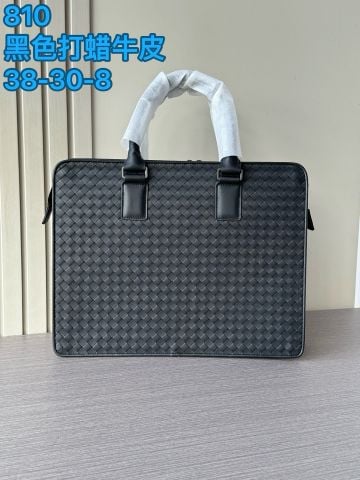 CẶP DA NAM BV INTRECCIATO WOVEN LEATHER BRIEFCASE DA BÒ SÁP