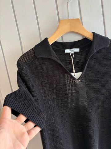 ÁO DỆT KIM NAM PRD CỔ POLO JACQUARD HÌNH THOI DỆT RỖNG CAO CẤP