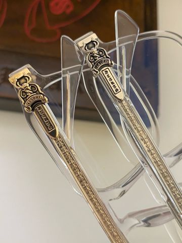 KÍNH MẮT NAM NỮ chrome* hearts*  GỌNG TRONG, CÀNG KHẮC HOA VĂN