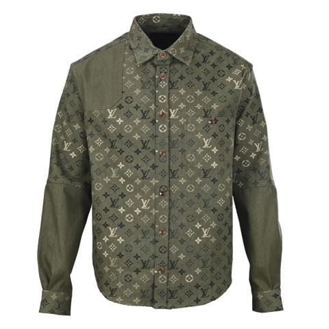 ÁO SƠ MI NAM L V MONOGRAM TOÀN THÂN DÁNG SHIRT JACKET CAO CẤP