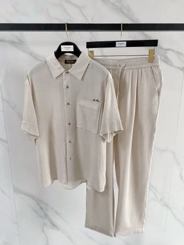 BỘ ĐỒ NAM LP RELAXED TAILORING CO-ORD SET ÁO SƠ MI NGẮN TAY + QUẦN EASY PANTS DỆT GÂN CAO CẤP