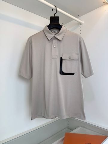 ÁO POLO NAM H M DÒNG H EMBROIDERED COTTON PIQUÉ THÊU H NGỰC PHOM GỌN THANH LỊCH