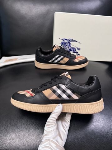 GIÀY SNEAKER NAM BB CHECK PHỐI DA BÒ Ý PHOM LOW-TOP CAO CẤP