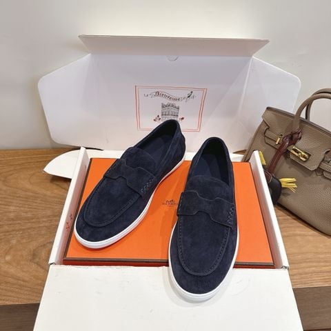 GIÀY SLIP ON NAM NỮ H M DA LỘN NHUNG MỊN PHOM LOAFER