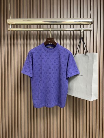 ÁO THUN DỆT KIM NAM NỮ L V MONOGRAM JACQUARD NỔI
