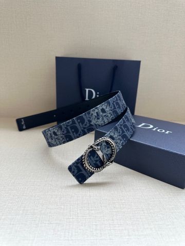 THẮT LƯNG NAM DIOR* OBLIQUE JEANS XANH KHÓA CD VÀNH ĐÔI CỔ ĐIỂN TÔN PHONG
