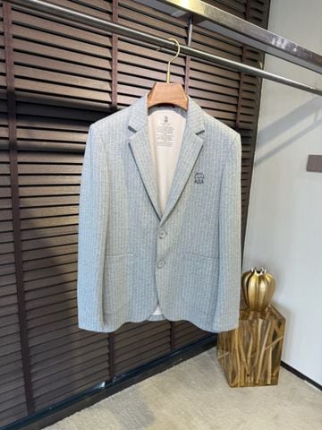 ÁO BLAZER NAM BC – PHOM REGULAR SLIM, LOGO NGỰC, VẢI LEN PHA CO GIÃN