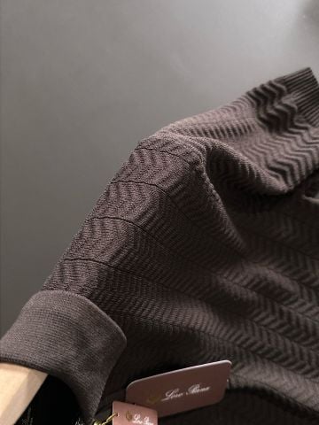 ÁO POLO NAM LP DỆT KIM COTTON COMBED HỌA TIẾT ZIGZAG HALF-ZIP