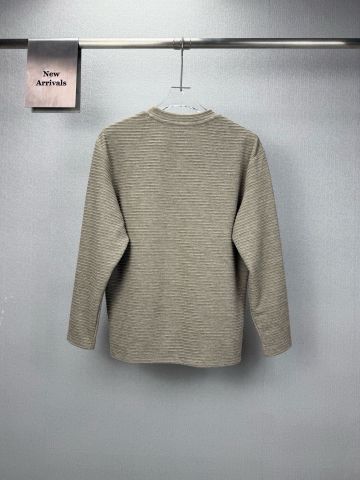 ÁO PHÔNG DÀI TAY NAM NỮ L W CỔ HENLEY, BỀ MẶT DỆT VÂN