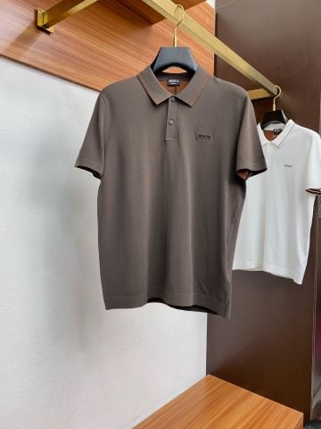 ÁO POLO NAM DỆT KIM CỔ BẺ VIỀN TƯƠNG PHẢN THÊU LOGO TỐI GIẢN 1