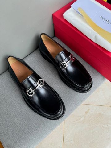 GIÀY NAM LOAFER FERR* DA BÒ TRƠN KHOEN KIM LOẠI FORM LỊCH THIỆP MŨI TRÒN ÊM CHÂN