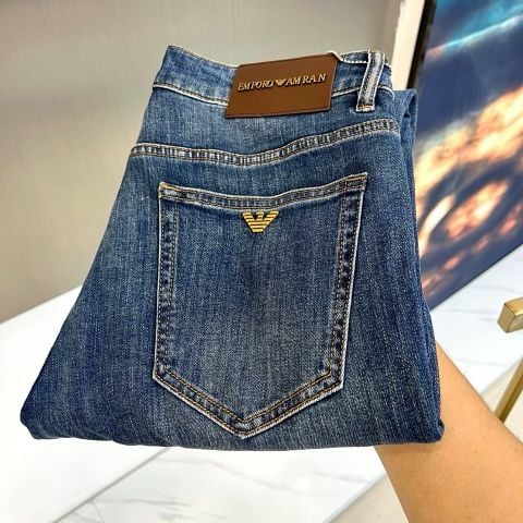 QUẦN JEANS NAM A R M 2026 PHOM SLIM STRAIGHT WASH XANH VINTAGE