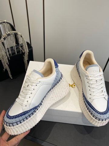 GIÀY NỮ SNEAKER CHLO* ĐẾ GÂN 3D SIÊU NHẸ – TRẮNG CAM