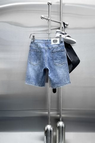 QUẦN SHORT JEANS NAM CH WASH BẠC ĐÍNH RIVET HOA THẬP CÁ TÍNH