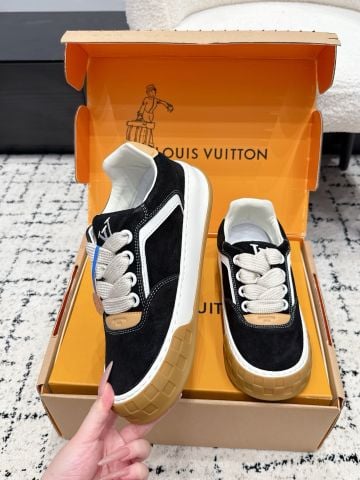 GIÀY SNEAKER NAM NỮ L V DA LỘN PHOM SKATE 90S ĐẾ DÀY 4CM