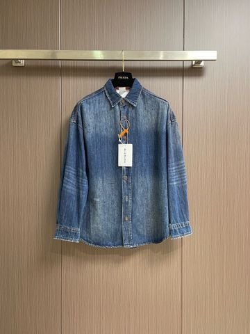 ÁO SƠ MI DENIM NAM NỮ A S PHOM OVERSIZED HIỆU ỨNG VINTAGE