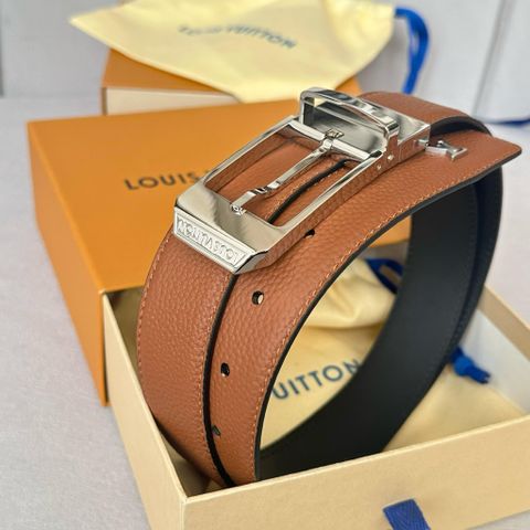 THẮT LƯNG NAM L V BẢN 35MM – DA VÂN HẠT HƯỚNG TOGO, KHÓA XOAY THANH LỊCH