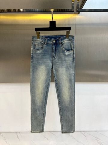 QUẦN JEANS NAM C H WASH BẠC VINTAGE – PHOM ỐNG ĐỨNG, DENIM COTTON CO GIÃN NHẸ