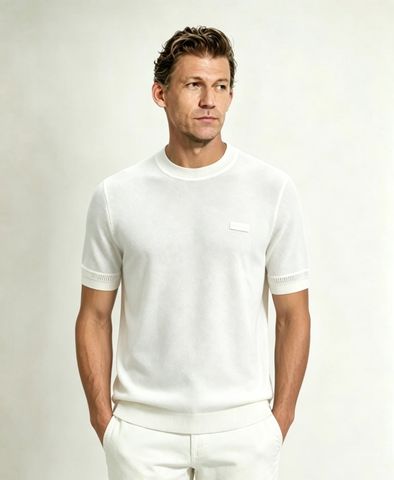 ÁO THUN NAM KNIT SHORT-SLEEVE T-SHIRT LEN PHA POLYAMIDE